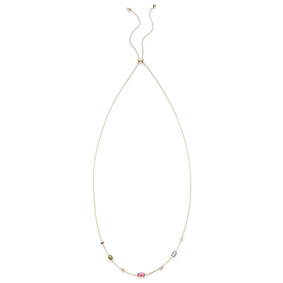 Kendra Scott Alina Choker Necklace in Multi Gemstone Mix and 14k YG - Picture 5 of 6